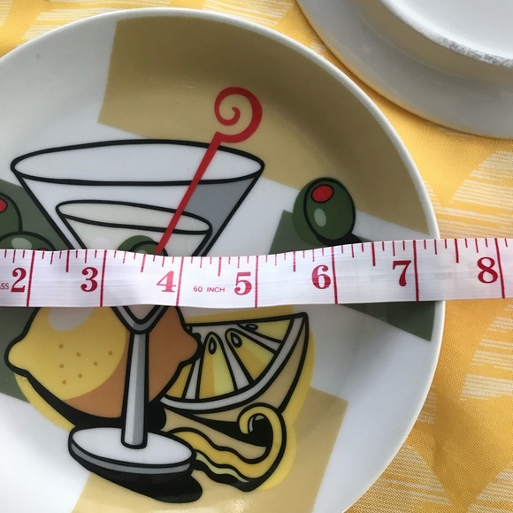 MSC Joil Vivre Martini 🍸 Plates Appetizer Cocktail 7” Set of 4 - Picture 10 of 10